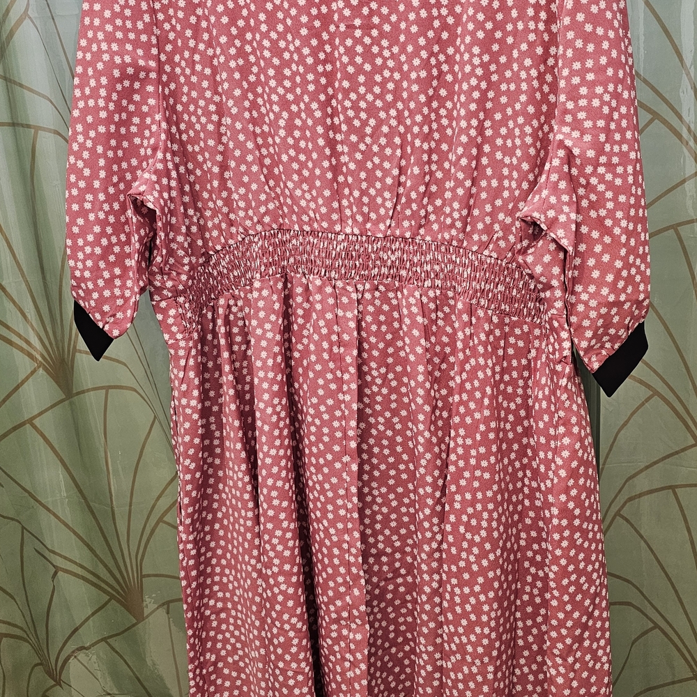 Pink Polka Dot Button-Down Dress - Picture 2 of 6